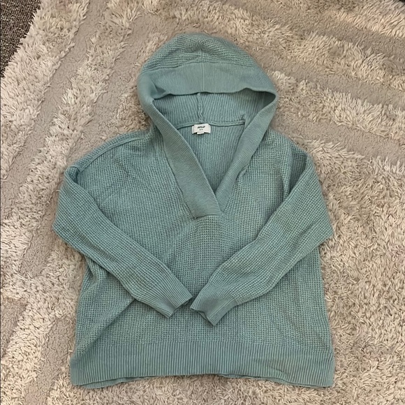 Oversized Teal Hooded Sweater - Picture 1 of 2